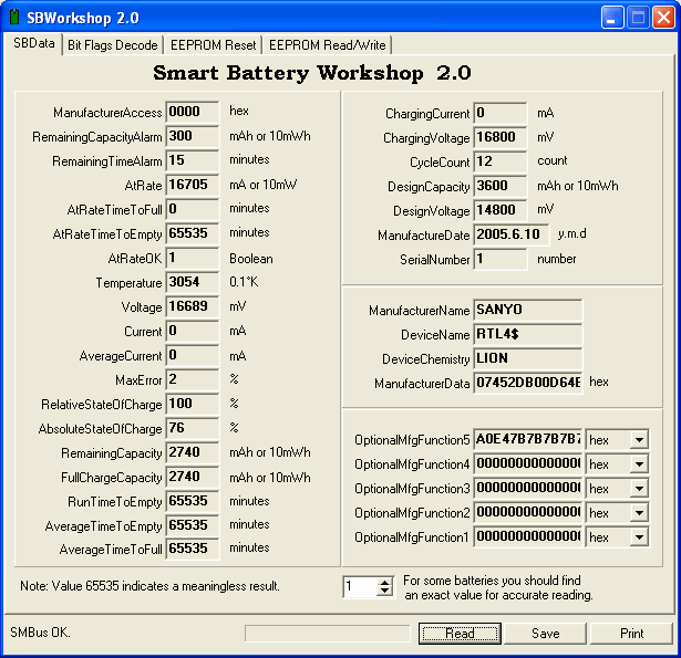 Smart Battery Workshop Screenshot